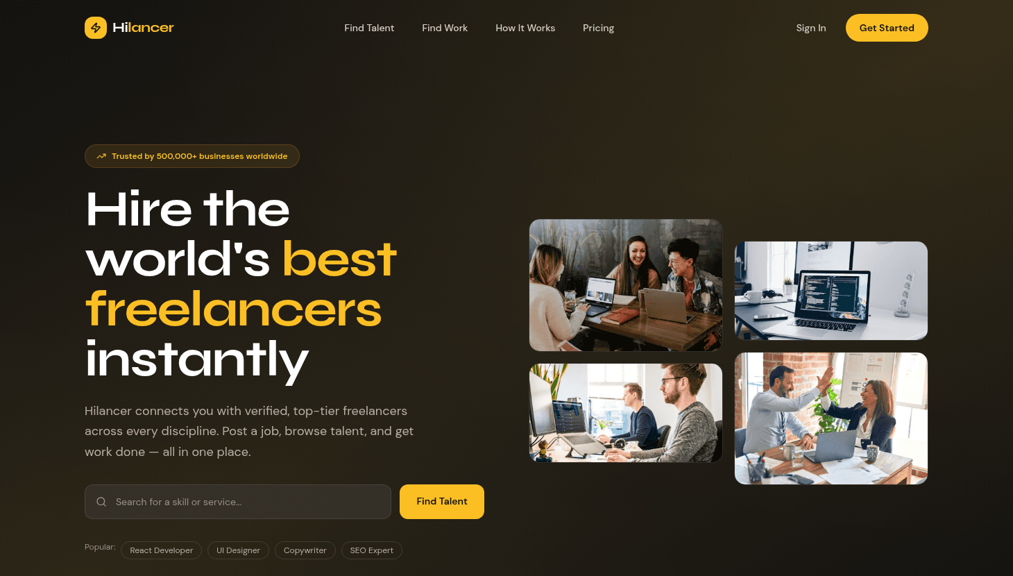 Hilancer Freelancer Website